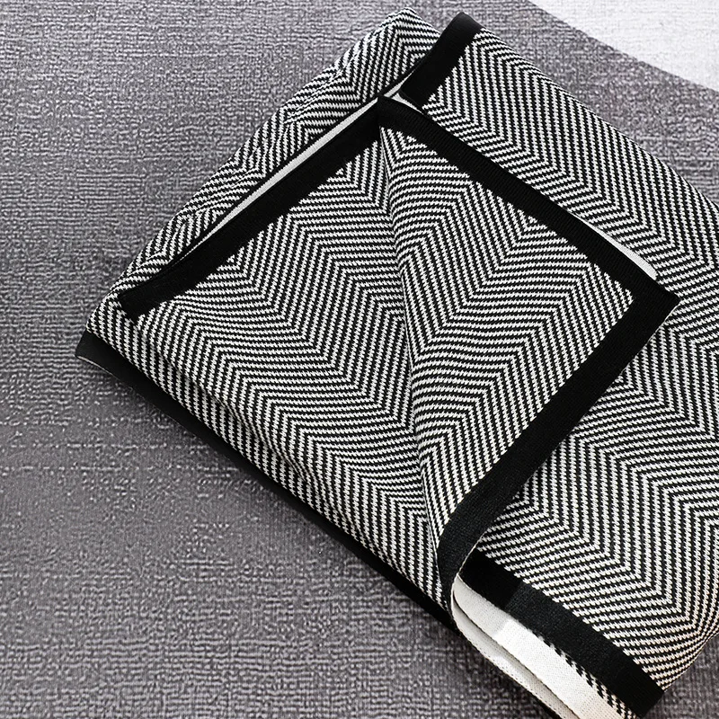 الشمال Ins نمط بطانية محبوكة غطاء أريكة عادية بطانية الطائرة مكتب قيلولة التخييم الترفيه لينة شال بطانية غطاء سرير صغير #6