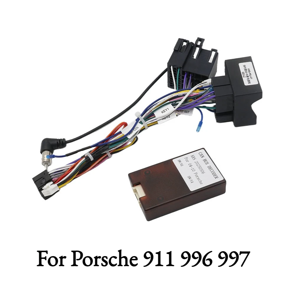CANBUS Decoder 16 Pin Wiring Harness Adapter for Porsche 911 996 997 Cayenne Boxster Cayman, ISO Quadlock Connector Cable