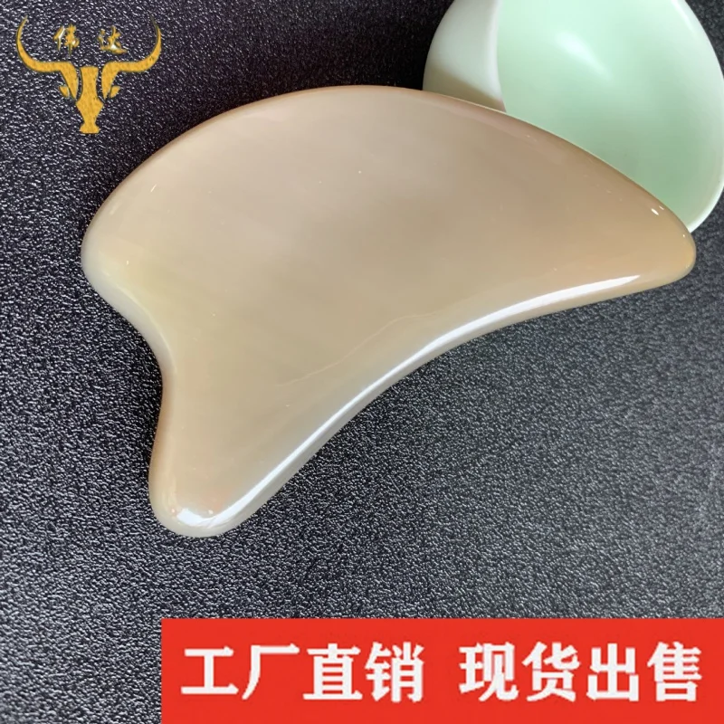 Horn Dolphin Piece Beauty Triangle Gua Sha Scraping Massage Tool Horn Scrapping Plate Horn Face Scraping Horn Comb Factory Whole