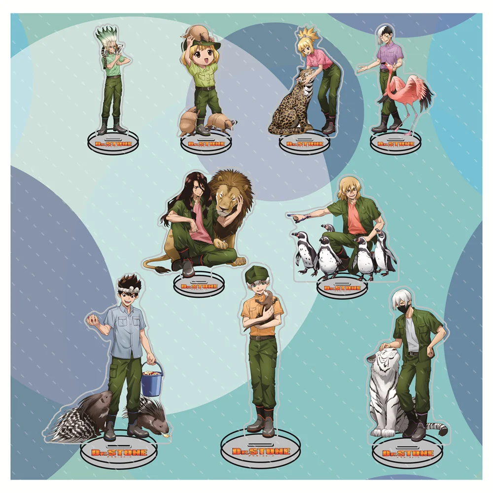 Anime Dr.stone:stone wars 15cm soporte acrílico Senkuu/Gen Asagiri/Chrome/Kohaku decoración de mesa elegante lindo juguete para regalo en stock