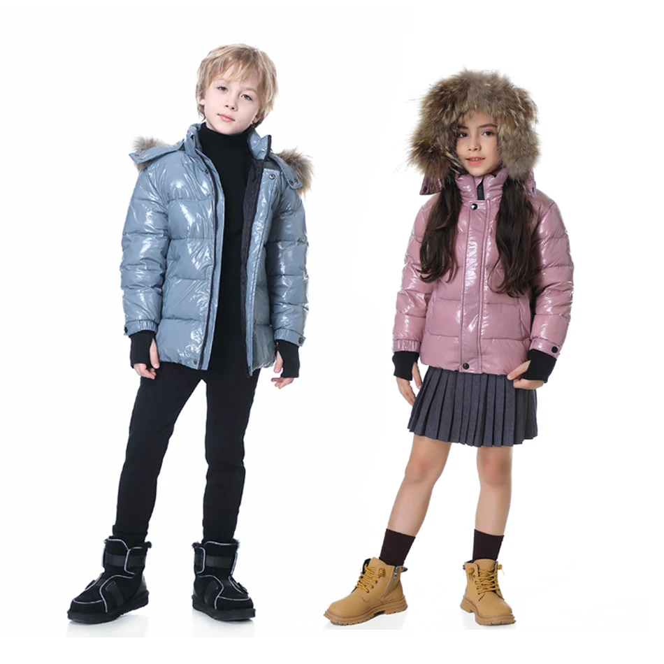 Clearance sale Fashion kids coat winter down jackets boys and girls , protective from wind and water + filled with down coats