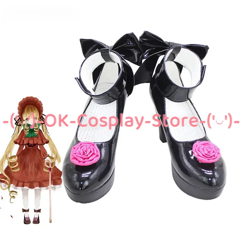 Anime Rozen Maiden Shinku Cosplay Shoes Reiner Rubin Cosplay Prop PU Leather Shoes Halloween Carnival Boots Custom Made