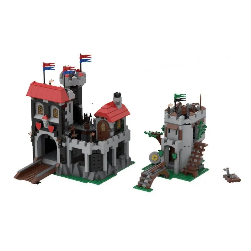 

Изготовленный на заказ средневековый замок MOC-106972 (1066+ деталей) игрушки в подарок на Рождество