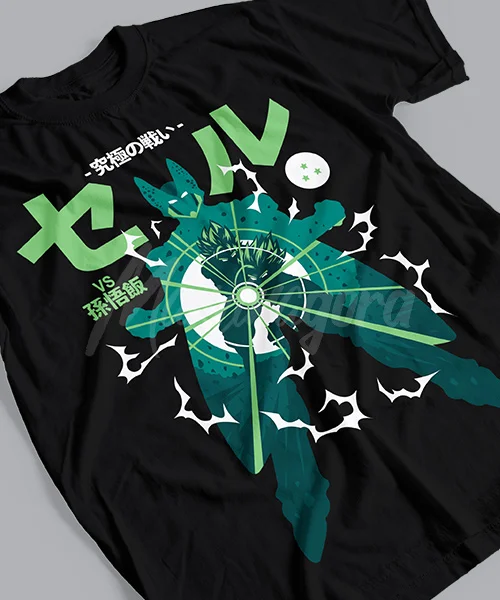 Camiseta unisex Dragón Ball Z Batalla con Cell el Bio Androide