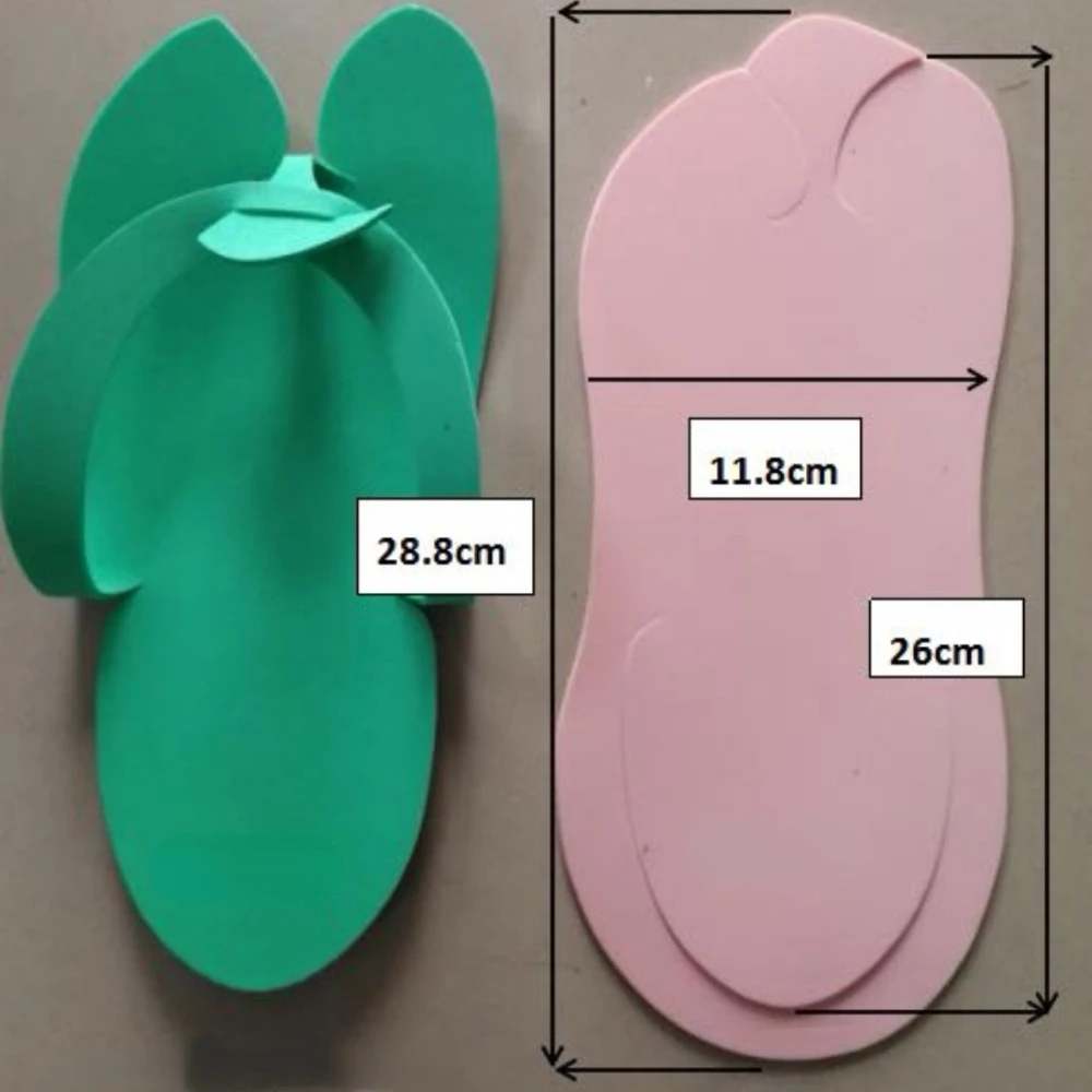 12 Pairs Random Color Disposable Foam Slippers Pedicure Slippper For Salon Spa Pedicure Foot Flip Flop Slippers