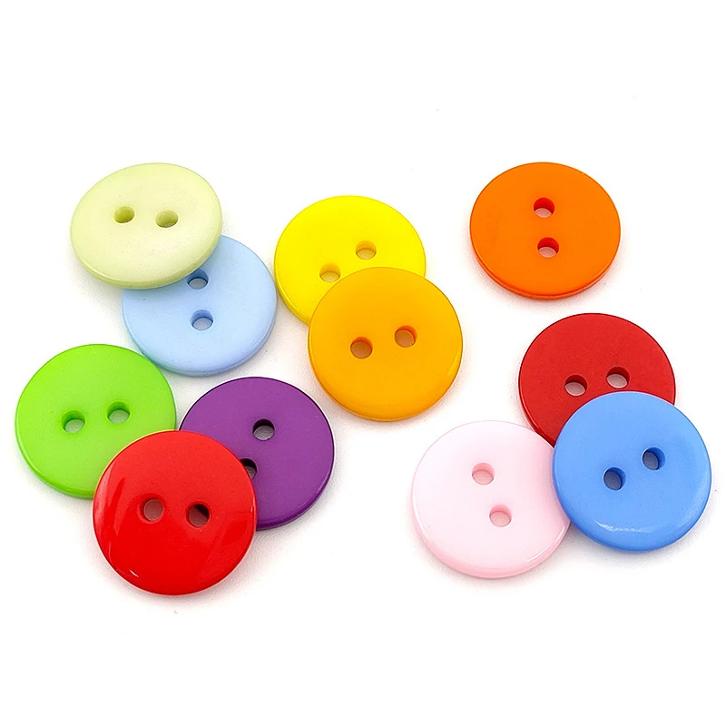 New Arrival 9-30MM Two Holes Mix Color Small Buttons Suit Pad Button Bread Round Resin Sewing Buttons DIY Scrapbooking