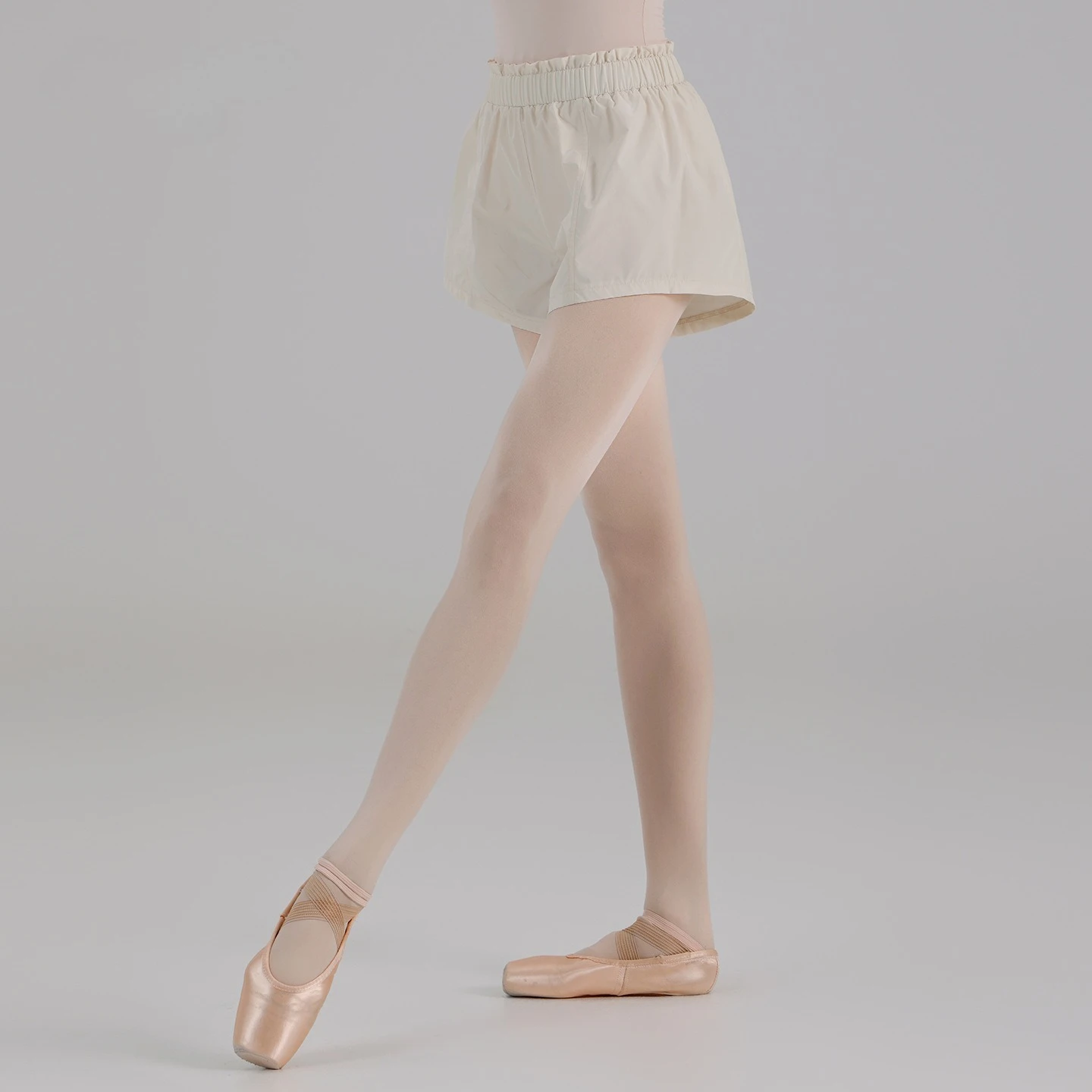 

Короткие штаны для балета и танцев для взрослых, повседневная удобная одежда для тренировок на открытом воздухе, танцевальная одежда, простые бежевые танцевальные брюки с высокой талией