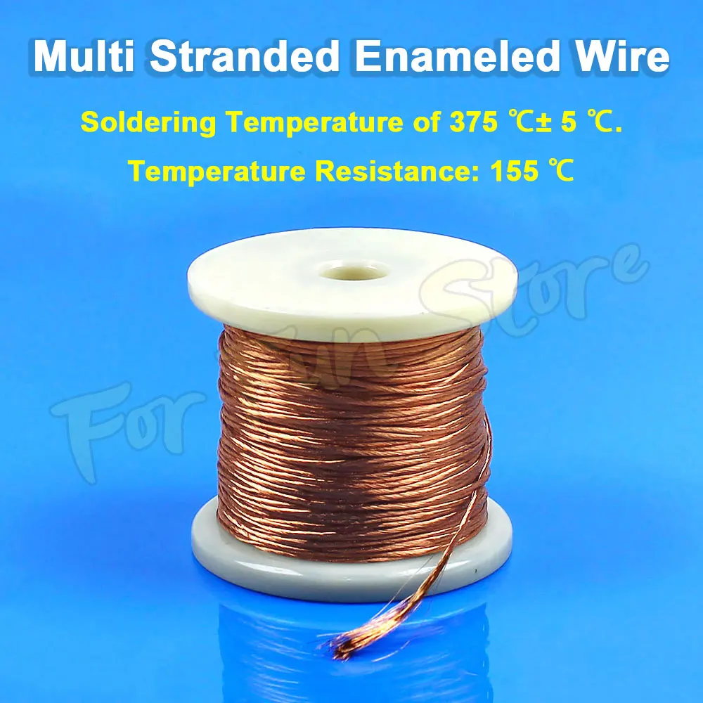 For Fun 0.1x35/40/70/80/100/120/150/200/250 Strands Litz Wire 0.1MM Multi Strand Copper Enameled Wire Optical Stranded Wire - Image 5