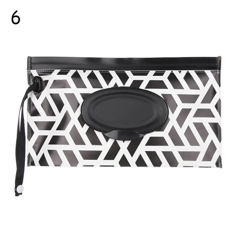 กระเป๋าใส่เครื่องสำอางแบบพกพา น่ารัก ทันสมัย 1 ชิ้น พร้อมสายคล้องแบบสแนป ฝาพับได้ ใช้เป็นกระเป๋าใส่ทิชชู่เปียก ผ้าเช็ดทำความสะอาดเด็ก อุปกรณ์เสริมสำหรับรถเข็นเด็ก