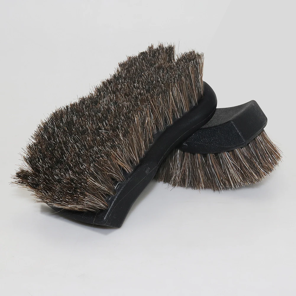 Car Interior Cleaning Brush Car Leather Brush Car Care Cleaning Brush Horsehair Car Wash Brush Tire brush