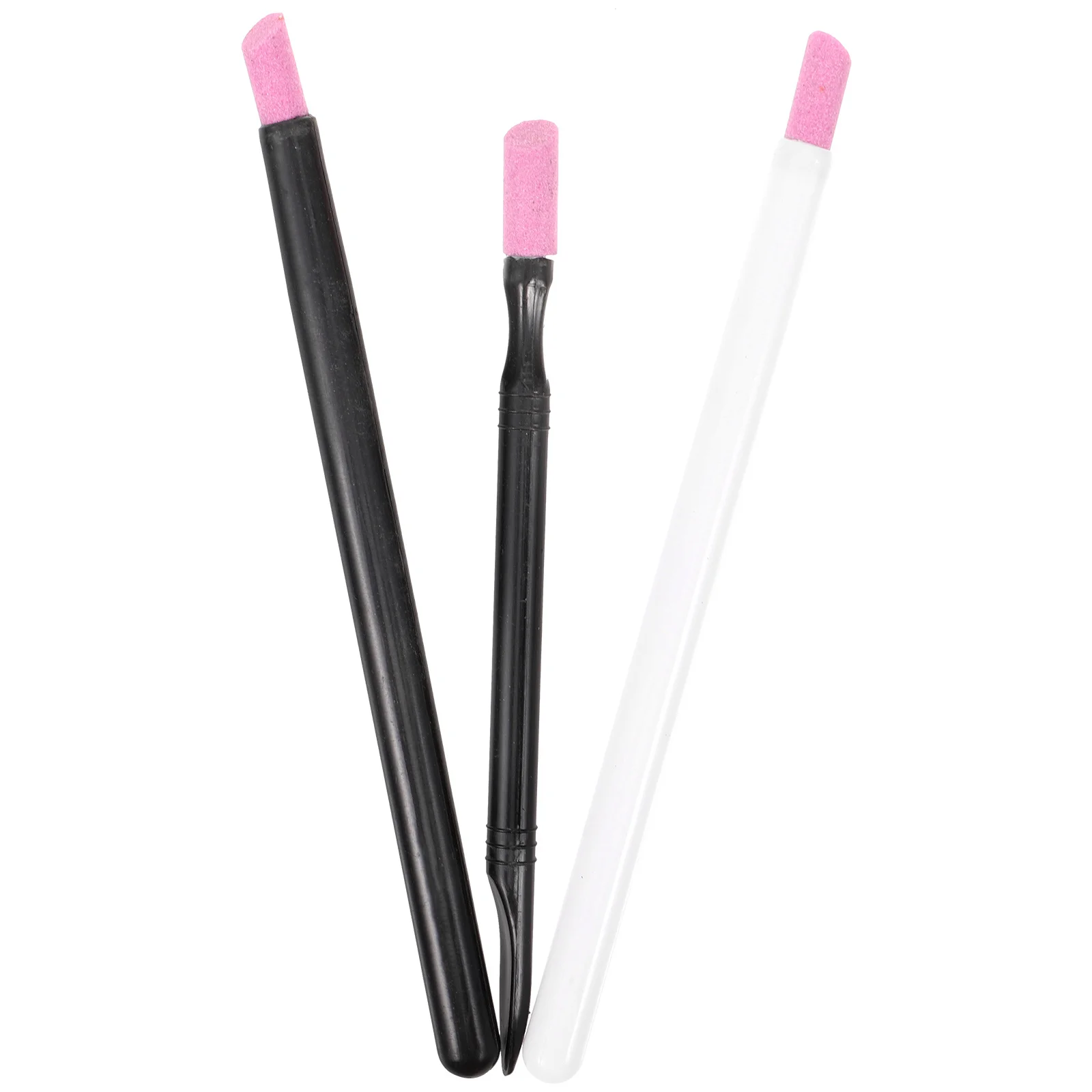 

3pcs Double-Headed Polishing Pens Exfoliating Tools Cuticle Remover Dead Skin Removal Grinding Files Ergonomic Handle Pumice