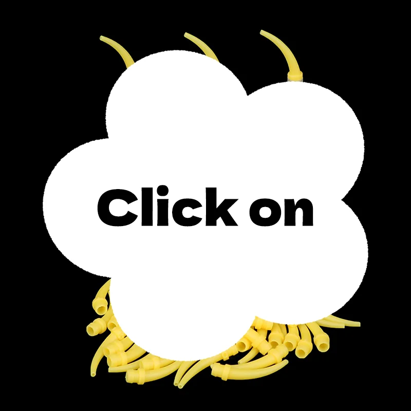 50/100Pcs Disposable Impression Nozzles Mixing Tips Mixing TubeDentistry Silicone Rubber Conveying Mixing Head Dental Materials