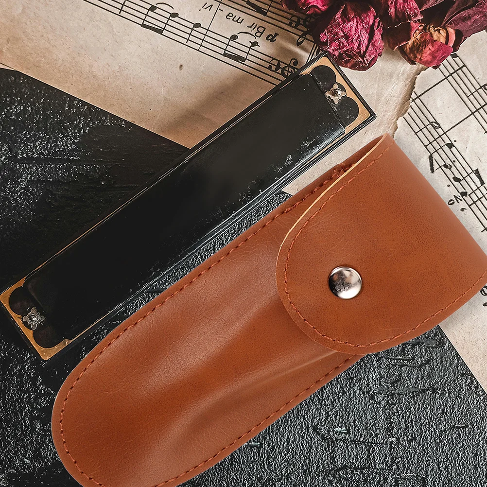 

4Pcs 10-Hole Harmonica Cases Durable Portable Storage Holders Protective Pouch for Travel Outdoor Use Harmonica Cover