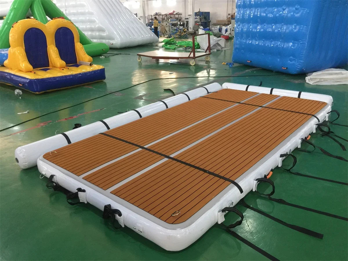 Inflatable Pontoon Mat "PIA BASE" Play equipment water park air pool Yoga mat OEM production drop stitch floating island image 2