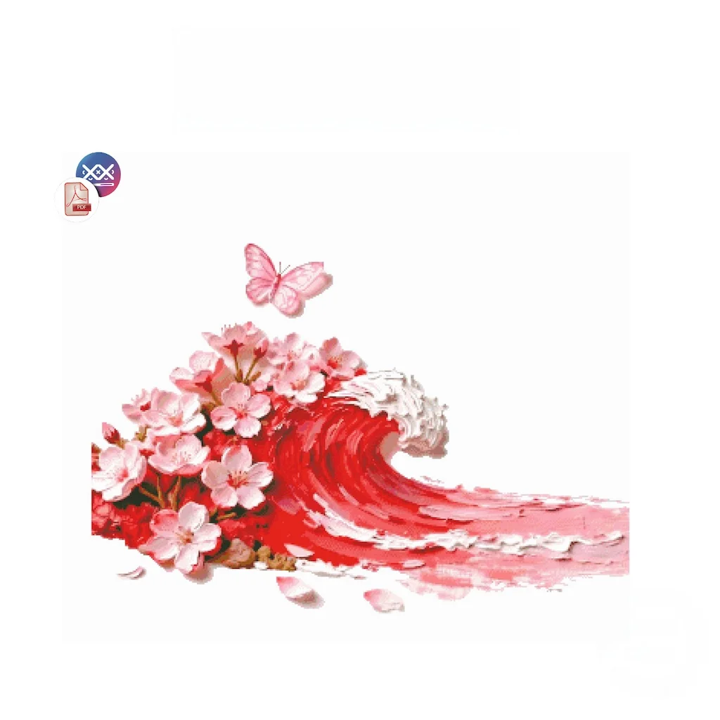 

Precision Printed Cross Stitch Kit DMC6 Mixed Stitch Living Room Wall Art Newbie Friendly Floral Pattern Cotton Fabric