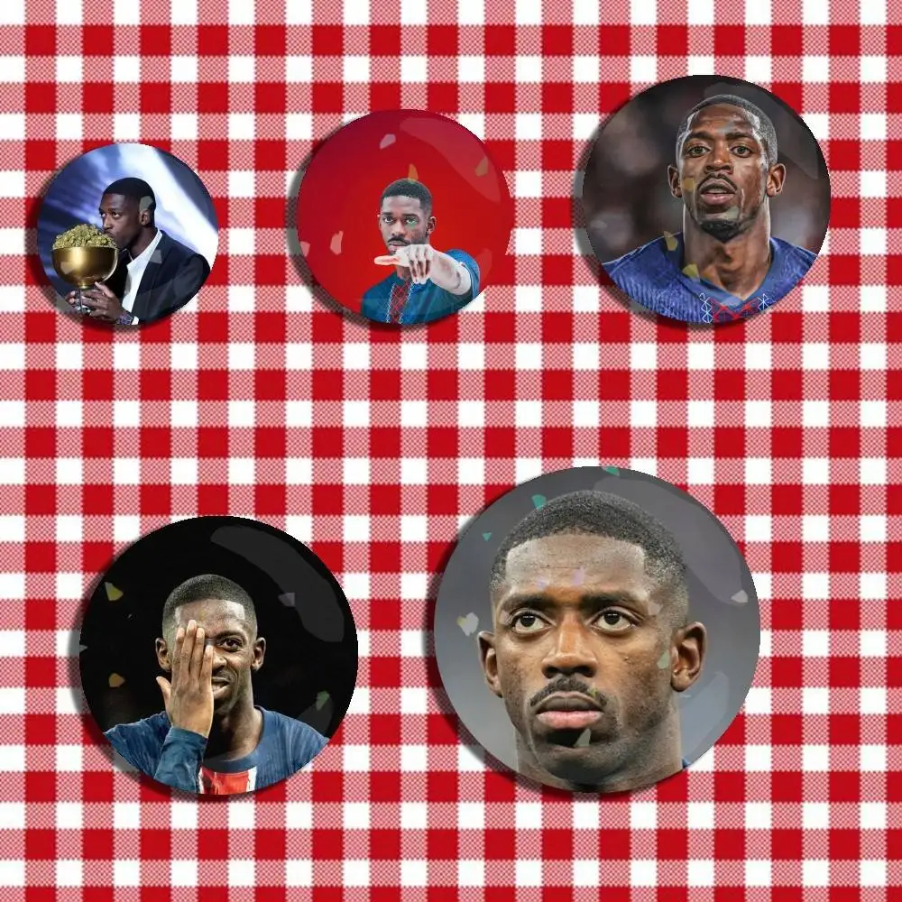 

Dembele FootballOusmane Laser Badge Creative Pins Brooch for Bag Clothes Hat Decor Gifts Fans Collect