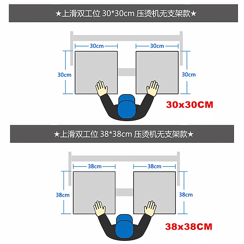 38x38CM Double-position Heat Press Machine Pneumatic Automatic Hot Stamping Apparatus Sublimation Transfer DIY T-Shirt Printer