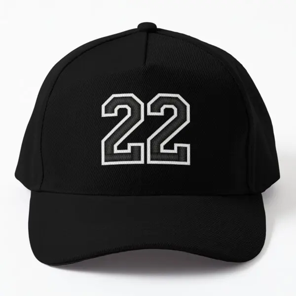 22 Black Jersey Sports Number Twenty Two  Baseball Cap Hat Solid Color Spring  Women Snapback Black Bonnet  Summer Sport