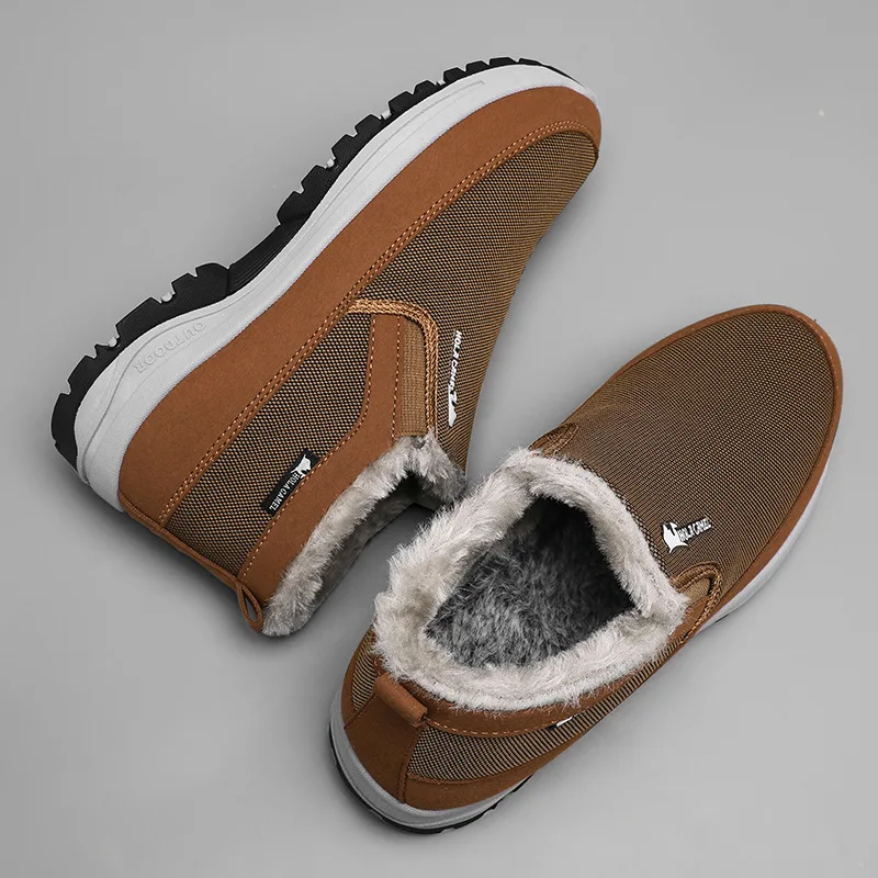

Men Outdoor Snow Boots Anti Slip Warm Cotton Shoes Anti Slip Casual Shoes Large-sized Warm Loafers Comfortable Winter Men Shoes