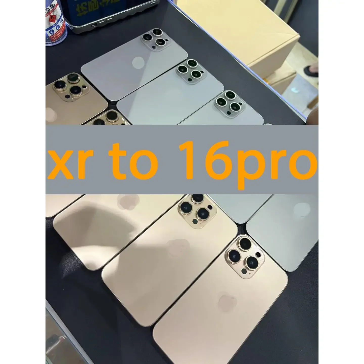 

Для iPhone Корпус XR до 16 Pro Задняя крышка Xr Like 16 Pro Задняя крышка DIY Батарея Замена средней рамки + гибкий кабель шасси xr