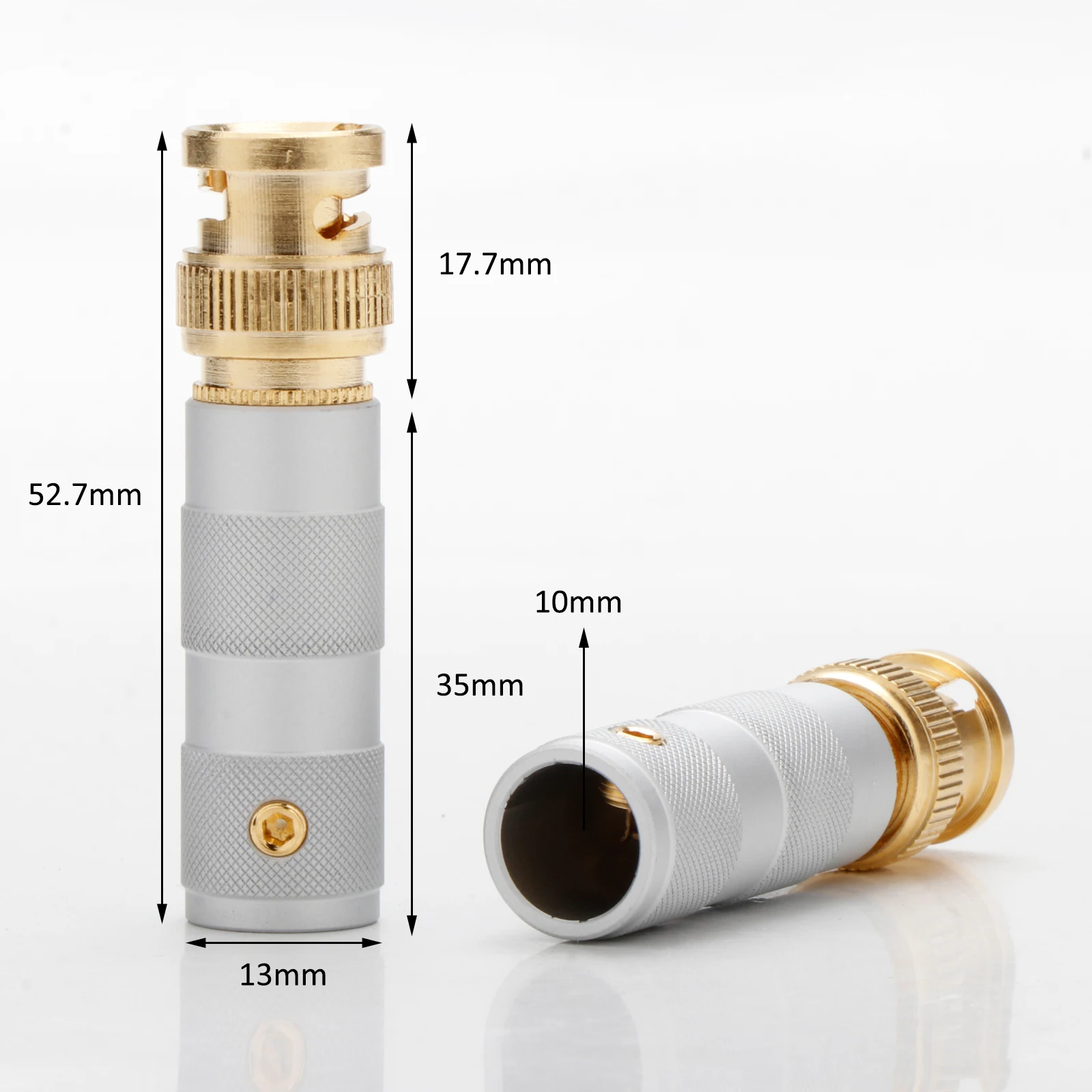 Wysokiej klasy złącza BNC HD pozłacany spawalniczy adapter audio kabel koncentryczny wtyczka BNC kamera monitorująca akcesoria do monitorów