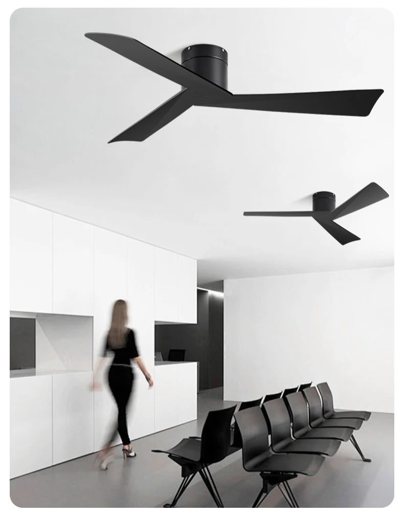 Retro Ceiling Fan for Home – 52-Inch DC Motor, No Light, Remote Control — detail 13