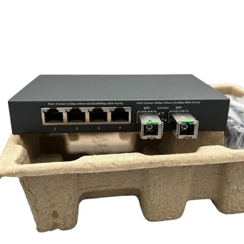 2.5G switch 4 2.5G network interfaces 2 SFP ports S port dual broadband access, speed and save