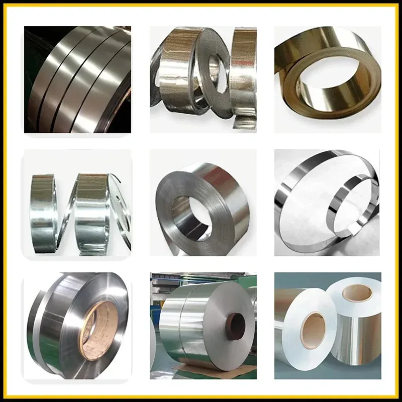 304 Stainless Steel Foil Strip Coil 0.1mm to 0.5mm Thickness 20mm 50mm 100mm Width 1M Length Steel Plate