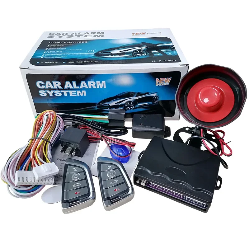 

New Car Immobilizer Manufacturer Central Control Lock Remote Control Vibration Sensor Modified Alarm Car Anti-theft Device