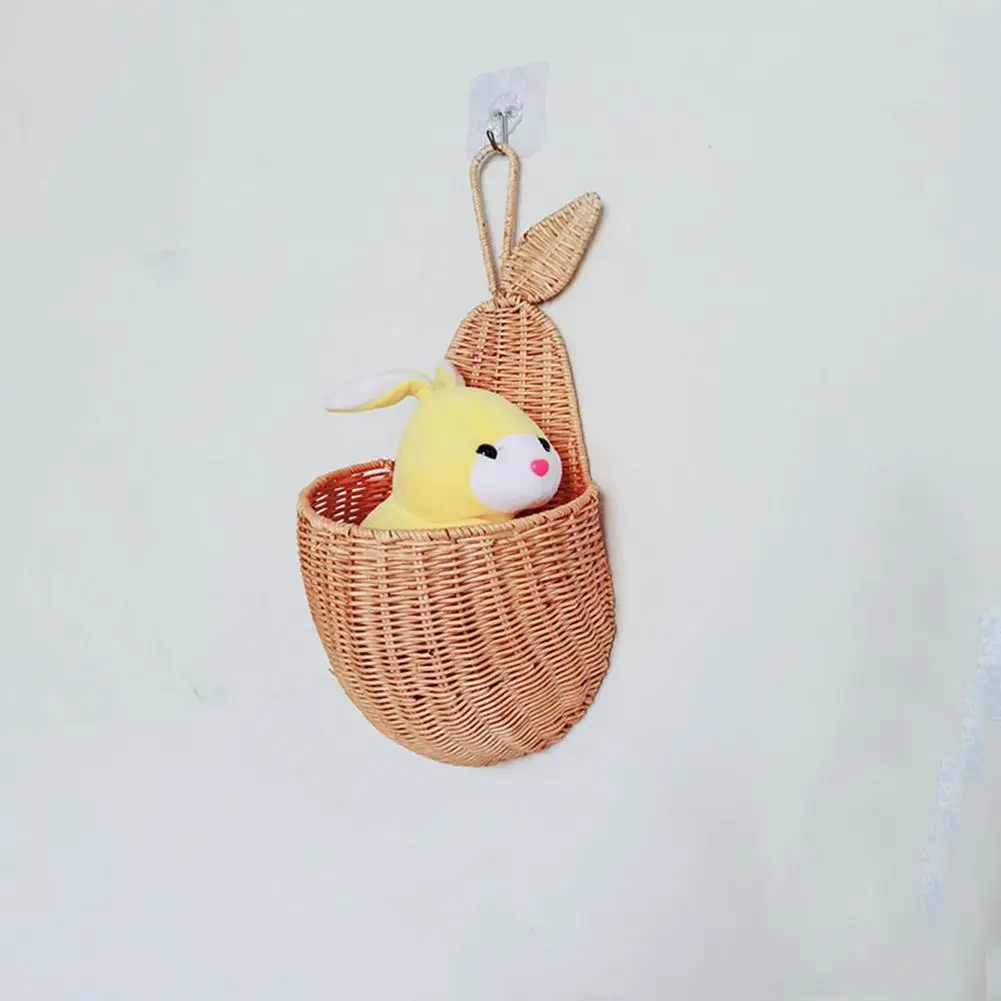 YDSC Cesta de almacenamiento con forma de pera de ratán, organizador de frutas hecho a mano, organizador de mimbre, decoración para habitación de bebé y guardería