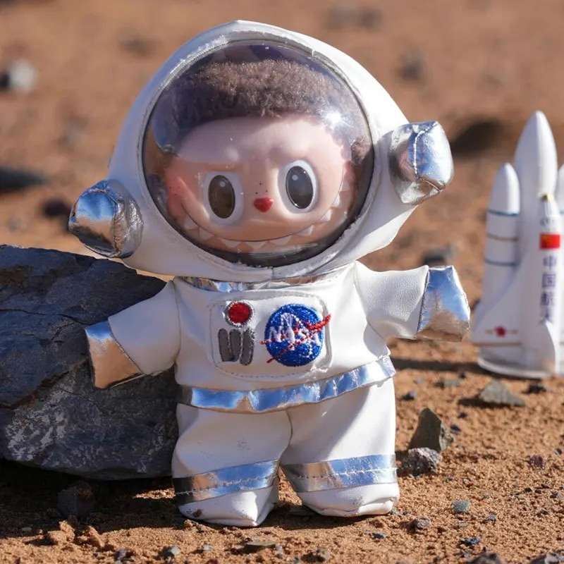 

Новинка 2023 года, одежда Labubu, одежда 17 см, модный костюм космонавта, поясная цепочка, Kawaii V1 V2, аксессуары для кукольной одежды без кукол