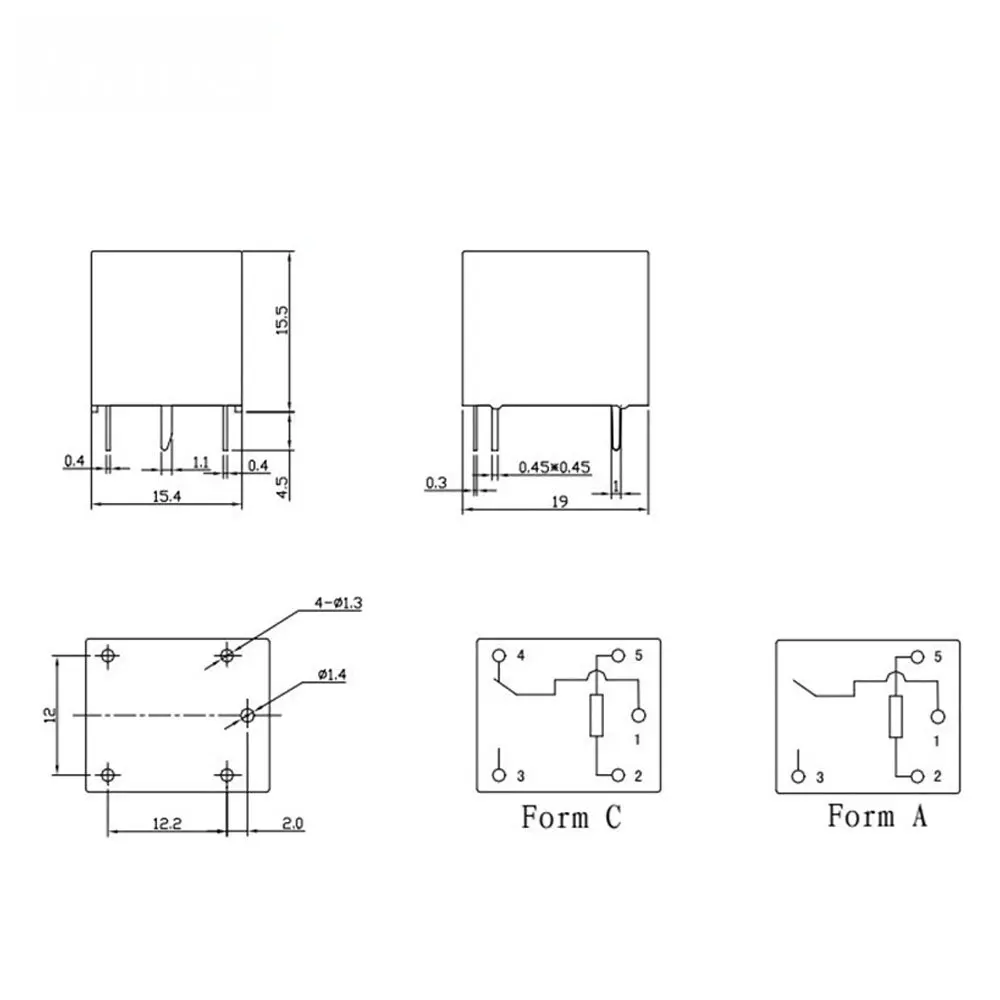5-20Pcs SRD Series Relays SRD-5VDC-SL-C SRD-12VDC-SL  DC High-Quality 4/5 Pins 12V Relay Set for Electronics
