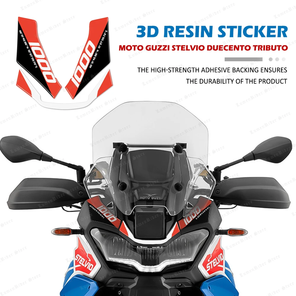 

For Moto Guzzi Stelvio Duecento Tributo Motorcycle Headlight Protection 3D Epoxy Resin Sticker