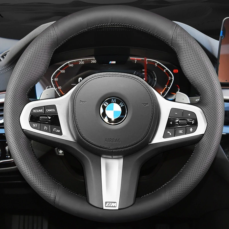 Customize DIY Microfiber Leather Car Steering Wheel Cover For BMW M Sport G30 G31 G32 G20 G21 G14 G15 G16 X3 G01 X4 G02 X5 G05