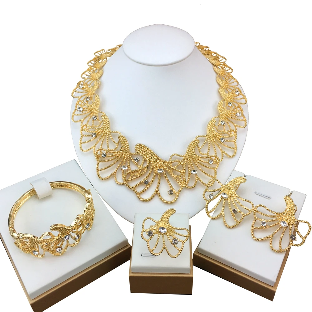 Newest  Italian Jewelry Sets Bridal Necklace  Wedding Engagement and Gift FHK18829