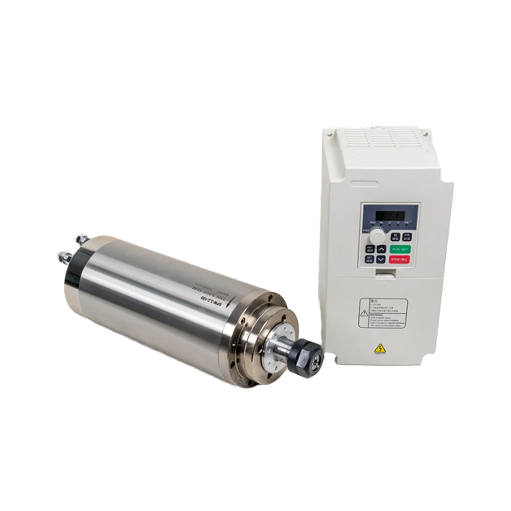 Water Cooling 125mm 7.5KW ER32 Stone Carving Electric Spindle Round Water-cooled Precision MTC Spindle Motor