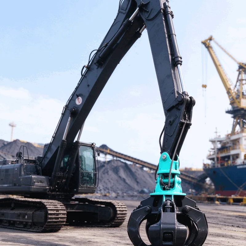 Hydraulic Grapple Tool for Quarry Material Handling Robust Multi Jaw Grab for Rock Sorting Loading in Quarry Mining Sites