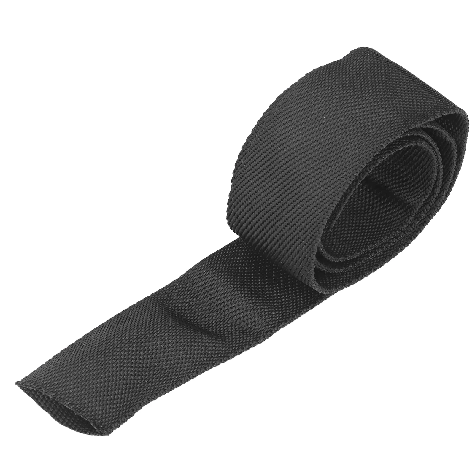 Polyester Winch Rope Protective Sleeve Black  for 5cm/1.97in Width Cable Line Winch Strap Sleeve Winch Rope Protector