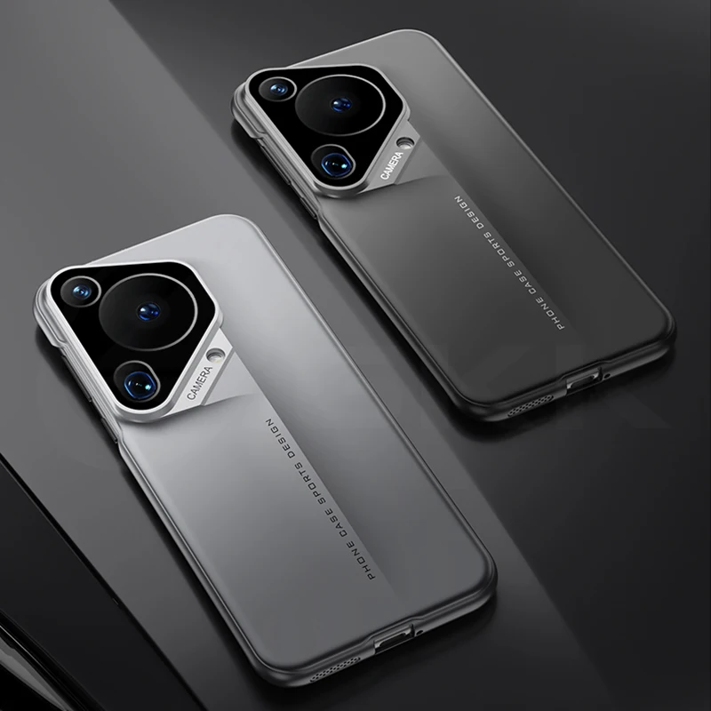Luxury Blade Armor Plastic Case For Huawei Pura P70 Ultra Pro + Camera Protective Matte Slim Cover For Huawei Pura 70 Pro Case