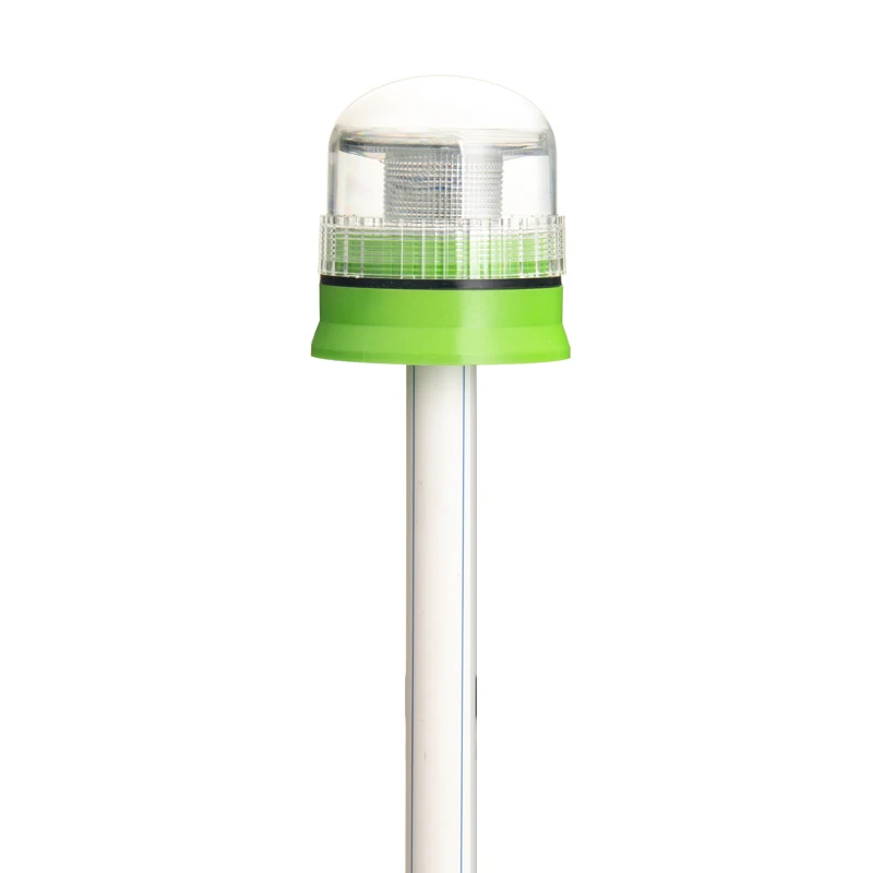 Imagem -05 - Solar Pow Beacon Light 2-color Piscando Luz de Advertência Barco Navegação Signal Posicionamento Luz de Aviso Noturna Vermelho e Verde