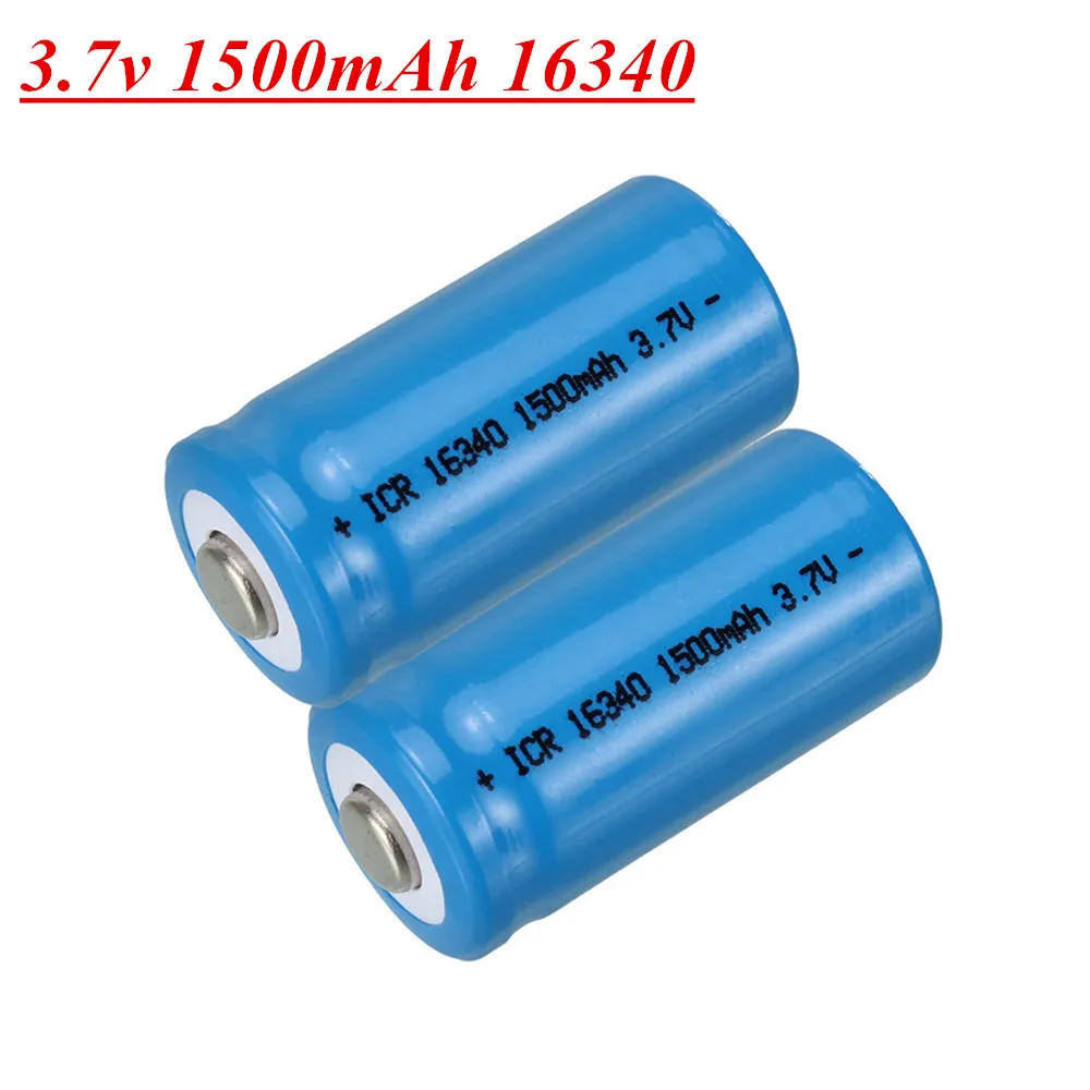 CR123A 16340 Battery 3.7V 1500mAh Rechargeable Li-ion Battery For CR123A CR17345 K123A VL123A DL123A 5018LC