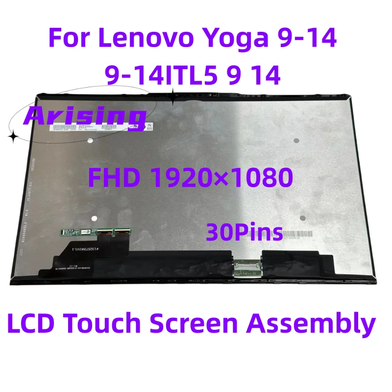 

Для Lenovo Yoga 9-14 9-14ITL5 9 14 ЖК сенсорный экран ноутбук Ideapad Тип дисплея 82BG дигитайзер в сборе 5D10S39666