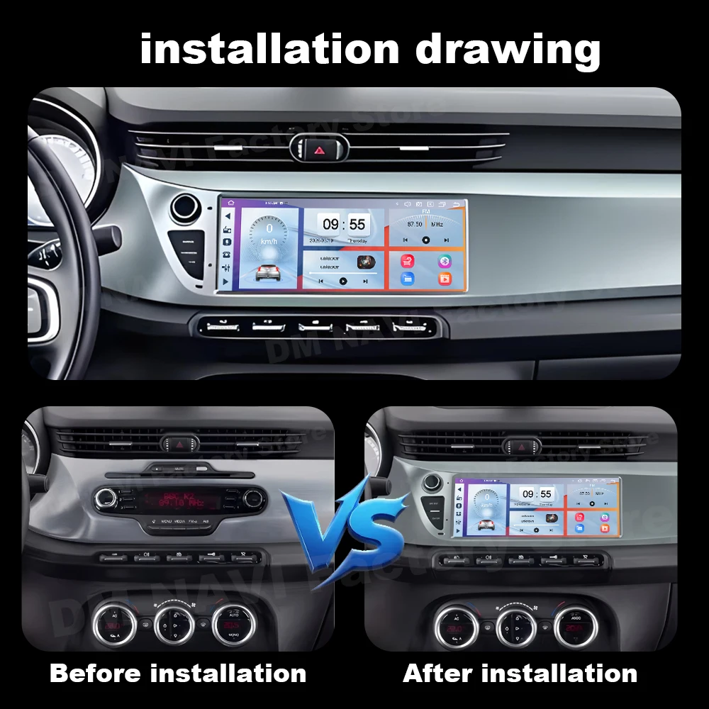 CarPlay Android OS Autoradio für Alfa Romeo Giulietta 2010 - 2014 Intelligentes Touch-Display Multimedia-Player DSP GPS-Navigation – Detail 1