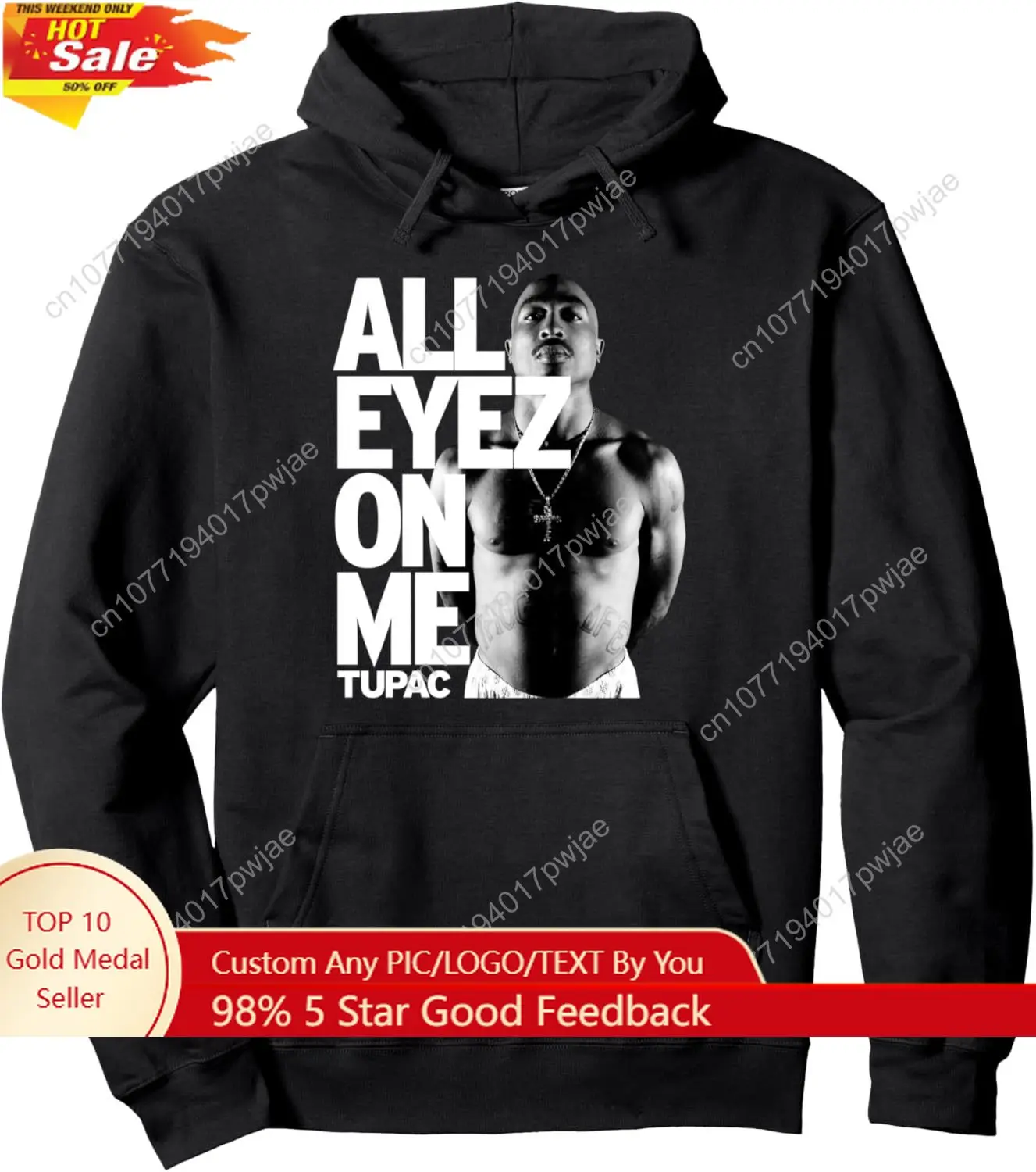 

2PAC Tupac All Eyez On Me Pullover Hoodie
