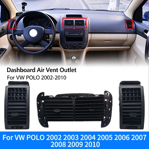 1/2/3PCS Car Front Dash Dashboard Air Vent Outlet For VW POLO 2002-2010 Air Conditioning Outlet Accessories Parts