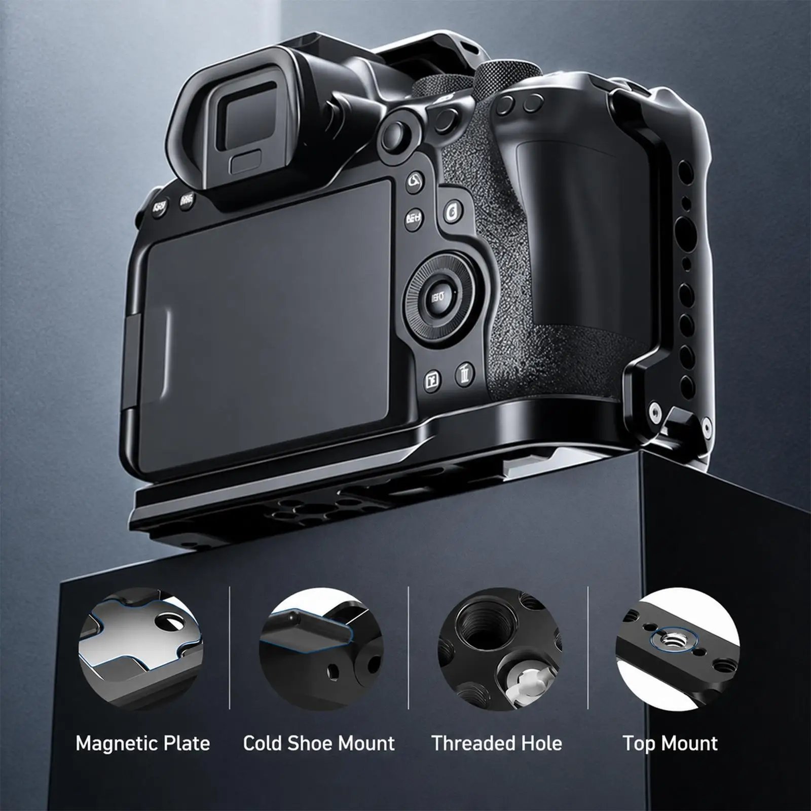Für Canon EOS R6 III PULUZ Live-Streaming-Kamerakäfig Aluminium-Erweiterungsrahmen für Canon EOS R6 III – Detail 8
