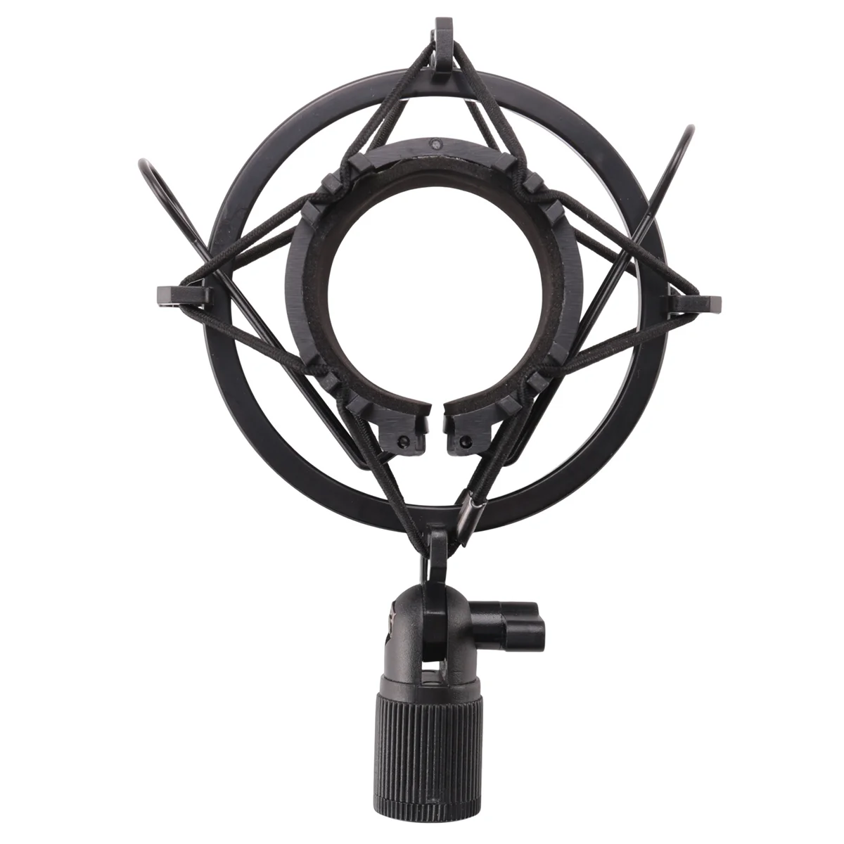 ABSQ-Universal 3KG Bearable Load Mic Microphone Shock Mount Clip Holder Stand Radio Studio Sound Recording Bracket Black