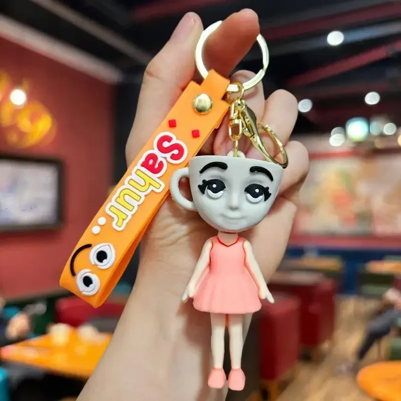 Tralalero Tralala Keychains New Tungtung Sahur Brainrot Cute Pendant Car Decoration Classic Car Keychains Key School Bags