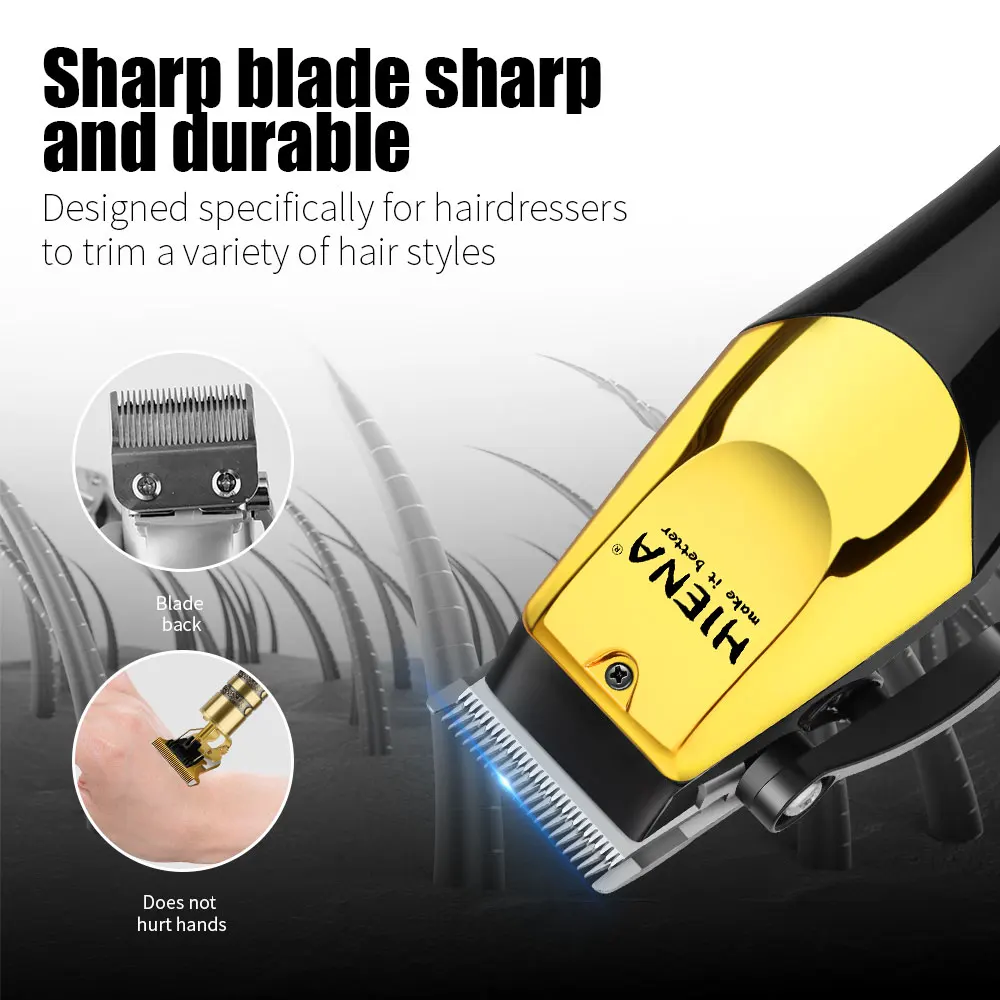 hiena Hair Trimmer Professional Electric Hair Clipper Trimmer Set For Men Rechargeable Cordless Electric Trimmer for Men