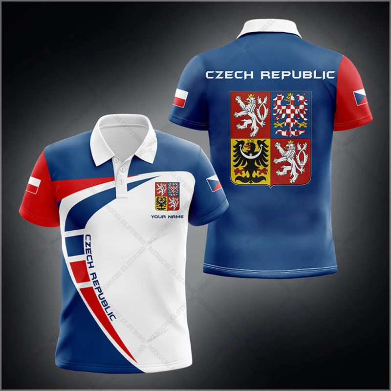 Czech Republic Speed Racing Customized Polo Shirts Summer Casual Streetwear Loose Short Sleeve Jersey Oversize Unisex Sportswear